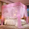 Mosquiteiro para Uso Doméstico, Cama de Casal 1,8m, Estilo Princesa, Estilo Palácio, De Chão, Quarto Tradicional, Três Portas, Estrutura Reforçada 1,5m