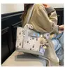 Bolsa de Ombro para Estudantes de Design, Versão Coreana, Nova Bolsa Grande de Ombro, Bolsa Tote Fashion e Tendência