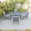 Desmontaje y Montaje Mesa y Sillas de Comedor de Aluminio para Exteriores Pieza Única Múltiples Tamaños Versátil Patio Fiesta Especial Impermeable a Prueba de Humedad