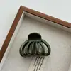 Pinza para el pelo de calabaza retro pequeña con veta de mármol ABS, pinza de tiburón de estilo chino nuevo para mujer, pinza para la parte trasera de la cabeza para recogido a medias