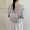 Mochila Cuadros con Lazo Estilo Girly 2026, Bolso Cruzado de Hombro Único con Diseño de Nicho, Versátil para Viajar y el Uso Diario