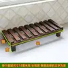 Suporte para flores escada carbonizada de madeira maciça piso de varanda multicamadas antisséptico madeira interior e exterior suporte para vasos de flores de rabanete verde