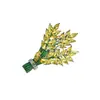 Broche de Lavanda, Nuevo Estilo de Alta Gama para Mujer, Elegante Corsage de Cristal, Diseño de Nicho de Lujo Ligero, Accesorios de Pines Únicos al por Mayor