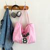 Bolsa de Lona para Estudiante Clase Commuter para Mujer Verano 2024 Estilo Coreano Moda Casual Bolso de Hombro Gran Capacidad Portátil Bolso de Mujer