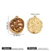 Acero Inoxidable 304 Hoja de Ginkgo Colgante Accesorios Versátiles Accesorios DIY Joyería Hecha a Mano Accesorios para Collares Vacío 18K Eléctrico