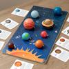 Rompecabezas tridimensional Montessori para niños de la primera infancia, rompecabezas de madera con ocho planetas, bloques de construcción del sistema solar, juguetes educativos