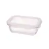 Contenedor Rectangular de Vidrio para Alimentos de 370ml