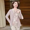 Blusa de Moda Otoño 2026 Qiaoyaying para Madres, Camisa de Manga Larga que Reduce la Edad, Tallas Grandes para Mujeres de Mediana Edad y Mayores, Falso Dos Piezas
