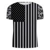 Camiseta de moda transfronteriza de verano, fuente de fabricantes, camisa de camuflaje 3DT, manga corta, cuello redondo, top casual con estampado digital