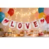 Sé Mía Amor Xoxo Banderín con Forma de Corazón Decoración de Habitación de Boda Escena de Propuesta Bandera Colgante del Día de San Valentín