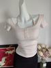 Camiseta de Manga Corta con Cuello Halter Falso de Dos Piezas Dulce y Picante para Mujer Verano Color Sólido Versátil Top Petite