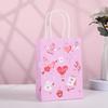 Bolsa de Regalo de Papel Kraft para el Día de San Valentín, Bolsa de Papel Roja Rosa con Forma de Corazón, Bolsa para Empaquetar Recuerdos de Boda, Bolsa de Regalo de Cumpleaños