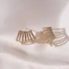 Aretes de Borla de Perla Aguja de Plata Vintage Estilo Francés, Aretes de Tuerca de Alta Gama de Lujo Ligero, Aretes de Personalidad Modernos y Versátiles para Mujer