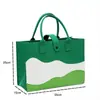 Bolsa tote simples de grande capacidade, bolsa de mão moderna, leve, color block, fashion e versátil