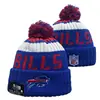 Gorro de Punto Cálido para Otoño e Invierno de la NFL para Hombres y Mujeres con Letras Bordadas de Estilo Pop y Pompón