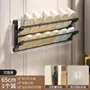 Gabinete de Zapatos para Baño sin Taladro Estante para Guardar Pantuflas Estante de Almacenamiento Multifuncional Plegable Montado en Pared Detrás de la Puerta