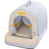 Esterilla para Cama de Mascotas con Efecto Refrescante de Verano, Casa de Hielo con Aire Acondicionado para Perros Pequeños y Medianos, Teddy, Bichón, Cama Fresca para Perros, Casa Semi-Cerrada para Gatos y Perros