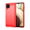 Adequado para Capa de Celular Samsung Galaxya12 Samsung A12 Fibra de Carbono Escovada Anti-Queda Capa Protetora Macia para Celular