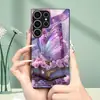 Adequado para capa de celular Samsung S26ULTRA, capa protetora A37 Borboleta dos Sonhos S24, capa de vidro temperado A06, capa estilo carteira