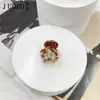 Duo Laranja Personalizado Novo Ácido Acético Mini Polvo Pequeno Pegador High-End Retrô Estilo K Fofo Grampo de Cabelo Traseiro