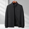 Jaqueta Masculina de Meia-Idade Dropshipping Gola Alta Leve Business Casual Jaqueta para Pai Idoso de Meia-Idade