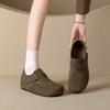 Zapatos Birkenstock de Suela Gruesa con Aumento de Altura Interna de 6 cm para Mujer, Zapatos Birkenstock Retro Slip-On Primavera 2026, Mocasines Versátiles de Punta Redonda