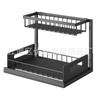 Estante de Almacenamiento de Cocina de Doble Capa para Encimera, Instalación Libre, Extensible, Estante para Almacenamiento de Condimentos, Estante para Condimentos de Aceite, Sal, Salsa y Vinagre