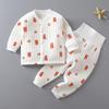 Conjunto de Roupa Íntima Térmica de Cintura Alta Infantil Algodão Roupas de Outono para Bebê e Calças Camada Tripla Quente Espessada Roupa Infantil Roupas de Bebê