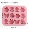 En Stock 12 Diferentes Flores Consecutivas Forma de Mariposa Molde de Silicona Molde para Pastel Chocolate Molde para Hielo Molde para Pegamento