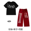 Roupa de Performance de Street Dance Infantil Conjunto Solto de Verão para Meninos Hip-Hop Tendência Cool Moda Hip-Hop para Crianças Roupa Infantil