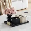 Decoración de Caja de Pañuelos de Alta Gama para Mesa de Café de Sala de Estar, Portapañuelos con un Toque de Lujo, Caja de Pañuelos Estilo Lujo Ligero Color Crema