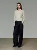 Suéter de punto de manga larga estilo francés Qiaomi para mujer, jersey de cuello en V, elegante y sofisticado, diseño único, top adelgazante