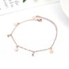 Tobillera de moda estilo coreano para mujer, joyería simple de acero inoxidable, fabricantes, en stock, suministro directo, tobillera de acero de titanio