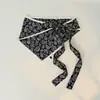 Bufanda Triángulo de Encaje con Cordones de Nuevo Estilo para Mujer, Accesorio en Capas que Cubre la Cadera, Chal Artístico Estilo Étnico Retro con Estampado Paisley, Accesorio para la Cabeza