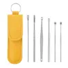 Set de curetas para extracción de cera, set de herramientas para limpieza de oídos, herramienta de limpieza de oídos para niños y adultos, set de seis piezas para uso doméstico