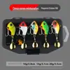 Conjunto de Iscas Vibra-com Gancho Único Pequeno Redemoinho, Spinner Giratório, Conjunto de Iscas Metálicas de Longo Arremesso para Robalo de Água Doce