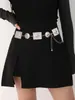 Corrente de Cintura Retrô Cinto Feminino Decoração Corporal de Metal Versátil Combinação de Moda com Vestido Estilo Étnico Corrente de Diamante