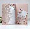 Invitación de boda europea caliente de comercio exterior tarjeta hueca de vacaciones invitación hueca láser Zhejiang en stock venta al por mayor