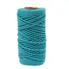 Corda de poliéster-algodão, corda de algodão colorida, corda para tecelagem artesanal, corda de puxar, kit de material para tapeçaria, acessórios de corda de algodão, atacado
