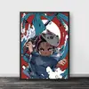 Pintura en lienzo de arte de póster de anime japonés matademonios Decoración de pared para sala de estar Decoración del hogar Núcleo de pintura