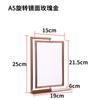 Novo aço inoxidável A4 cartão de mesa dupla face publicidade cartão de exibição poster vertical KT placa display stand shopping POP suporte