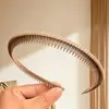 Diadema negra con dientes para lavarse la cara, nuevo modelo 2026 para mujer, diadema de corona alta para uso diario, pinza para el pelo