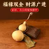 Colgante de calabaza natural, calabaza real, nudo chino, piedra de olivo auspiciosa, monedas de los Cinco Emperadores, decoración de sala de estar, artículo de colección de tamaño grande