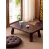 Mesa Japonesa Antigua de Ventana Abuhardillada Mesa Kang Madera Maciza Mesa Tatami Mesa Sencilla para Repisa Mesa para Ceremonia del Té Mesa de Café Pequeña Mesa Sinológica