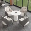 Mesa y Sillas de Negociación para Oficina, Combinación de Lujo Ligero, Lobby de Hotel para Ocio, Área de Descanso de Oficina, Sofá de Recepción
