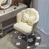 Silla de Pétalo Red Social Taburete de Tocador de Lujo Ligero Uso en Casa Silla de Tocador para Niña con Respaldo Silla de Manicura Silla de Maquillaje para Dormitorio