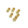 Asiento de auricular de placa de circuito impreso recto chapado en oro de latón comunicación 50 euro Conector coaxial RF MMCX-KE