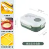 Lancheira Estilo Japonês, Marmita Simples com Divisórias, Segura para Micro-ondas, Lancheira Especial para Trabalhadores de Escritório, Caixa de Salada para Estudantes, Reduz Gordura e Evita Transferência de Odores
