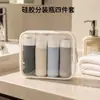 Botellas Reutilizables de Silicona para Viaje con Etiquetas para Viajes de Negocios, Botellas Portátiles Vacías para Loción, Gel de Ducha, Set de Botellas para Almacenamiento de Champú