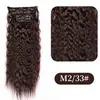 Atacado Transfronteiriço Extensões de Cabelo Clip-In Lã Cachos Onda de Milho Conjunto de 6 Peças Extensões de Cabelo Sintético para Mulheres Extensões de Cabelo Onda d'Água